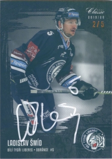 Hokejová karta Ladislav Šmíd OFS 2019-20 Série 2 Black Rainbow Signature