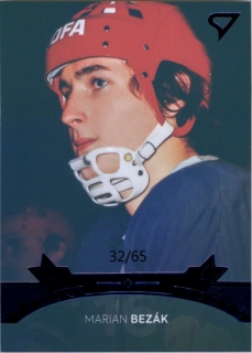 hokejová karta Marian Bezák Pocta legendám 2 Blue   č.B 202 of 3 