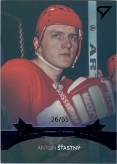 hokejová karta Anton Šťastný Pocta legendám 2 Blue  č.B 24 3 of 3 