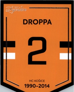 Hokejová karta Ivan Droppa Pocta legendám 2 Plaketa PL09