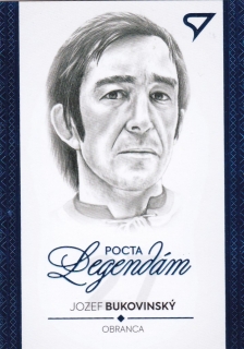Hokejová karta Jozef Bukovinský Pocta legendám 2 Blue Portrét