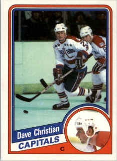 Hokejová karta Dave Christian Topps 1984-85 řadová č. 142