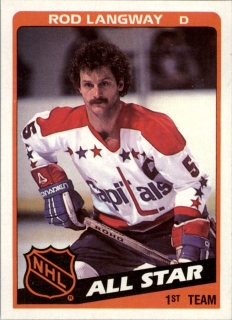 Hokejová karta Rod Langway Topps 1984-85 All-Star č. 156