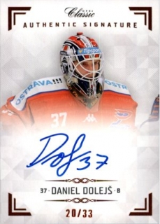 Hokejová karta Daniel Dolejš OFS Chance Liga 2018-19 Authentic Signature