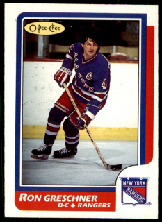 Hokejová karta Ron Greschner O-Pee-Chee 1986-87 řadová č. 18