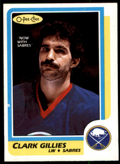 Hokejová karta Clark Gillies O-Pee-Chee 1986-87 řadová č. 141