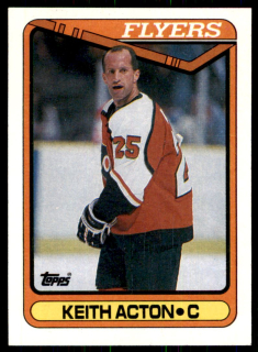 Hokejová karta Keith Acton Topps 1990-91 řadová č. 355