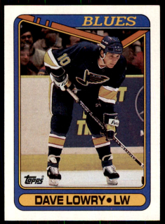 Hokejová karta Dave Lowry Topps 1990-91 řadová č. 370