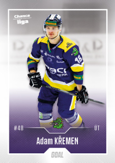 Hokejová karta Adam Křemen Goal S1 2022-23 řadová č. 180