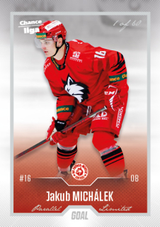 Hokejová karta Jakub Michálek Goal S1 2022-23 Silver 1 of 60 č. 131