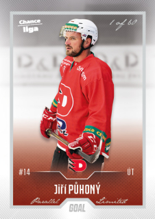Hokejová karta Jiří Půhoný Goal S1 2022-23 Silver 1 of 60 č. 151