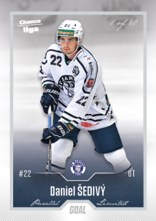 Hokejová karta Daniel Šedivý Goal S1 2022-23 Silver 1 of 60 č. 123