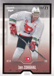 Hokejová karta Jan Zdráhal Goal S1 2022-23 Gold 11/23 č. 148