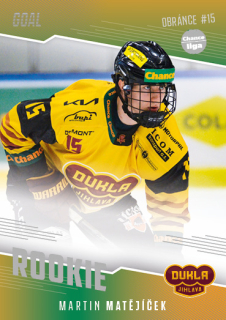 Hokejová karta Martin Matějíček Goal S2 2022-23 Rookie č. 1