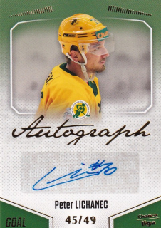 Hokejová karta Peter Lichanec Goal Cards 2022-23 Série 2 Autographed č.94