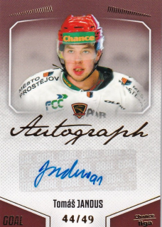 Hokejová karta Tomáš Jandus Goal Cards 2022-23 Série 2 Autographed č.108