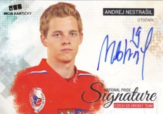 Hokejová karta Andrej Nestrašil CIHT 2018 National Pride Signatures Gold