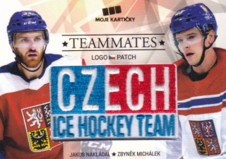 Hokejová karta Jakub Nakládal / Zbyněk Michálek CIHT 2018 Teammates Logo Patch 