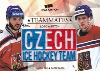 Hokejová karta Martin Frk / Radek Faksa CIHT 2018 Teammates Logo Patch 