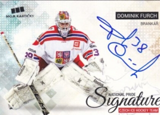 Hokejová karta Dominik Furch CIHT 2018 National Pride Signatures Silver