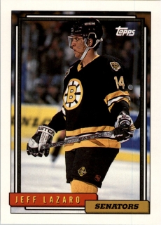 Hokejová karta Jeff Lazaro Topps 1992-93 řadová č. 224