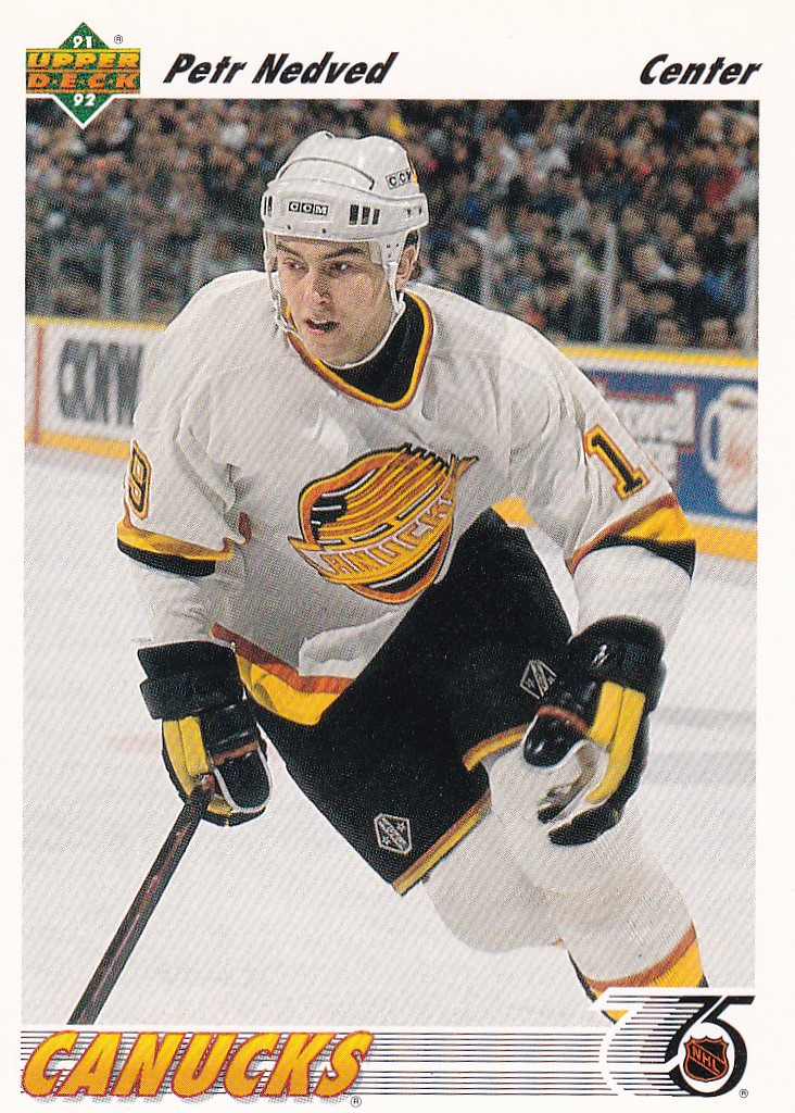 Hokejová karta Petr Nedvěd Upper Deck 1991-92 řadová č. 227