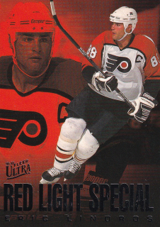 Hokejová karta Eric Lindros Fleer Ultra Extra 1995-96 Red Light Special č. 6 of 10