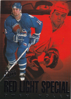 Hokejová karta Owen Nolan Fleer Ultra Extra 1995-96 Red Light Special č. 8 of 10