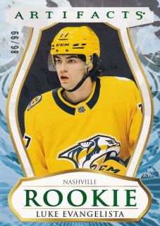 Hokejová karta Luke Evangelista UD Artifacts 2023-24 Rookie /99 č. 195