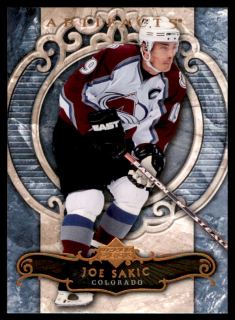 Hokejová karta Joe Sakic UD Artifacts 2007-08 řadová č.80