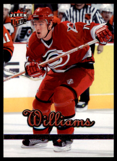 Hokejová karta Justin Williams Fleer Ultra 2004-05 řadová č.42