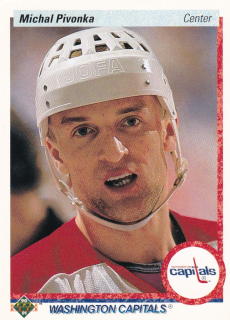 Hokejová karta Michal Pivoňka Upper Deck 1990-91 řadová č. 80