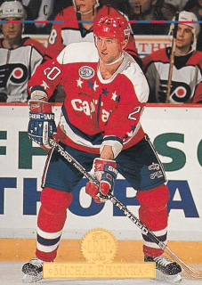 Hokejová karta Michal Pivoňka Donruss Leaf 1994-95 řadová č. 114