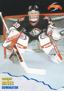 Hokejová karta Dominik Hašek Score Dominator Collection 1999-00 řadová č. D3