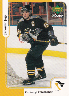 Hokejová karta Jaromír Jágr Upper Deck Retro 1998-99 řadová č. McD-6